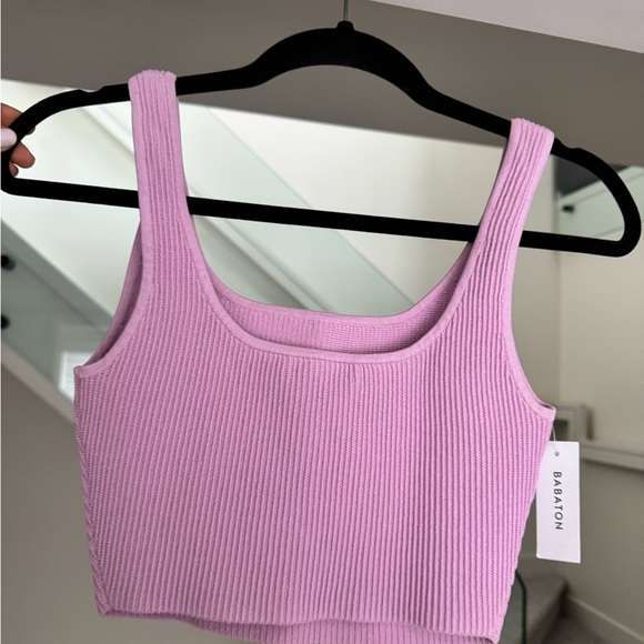 NWT Wilfred Sculpt Cropped Tank in Lilac - Picture 3 of 3